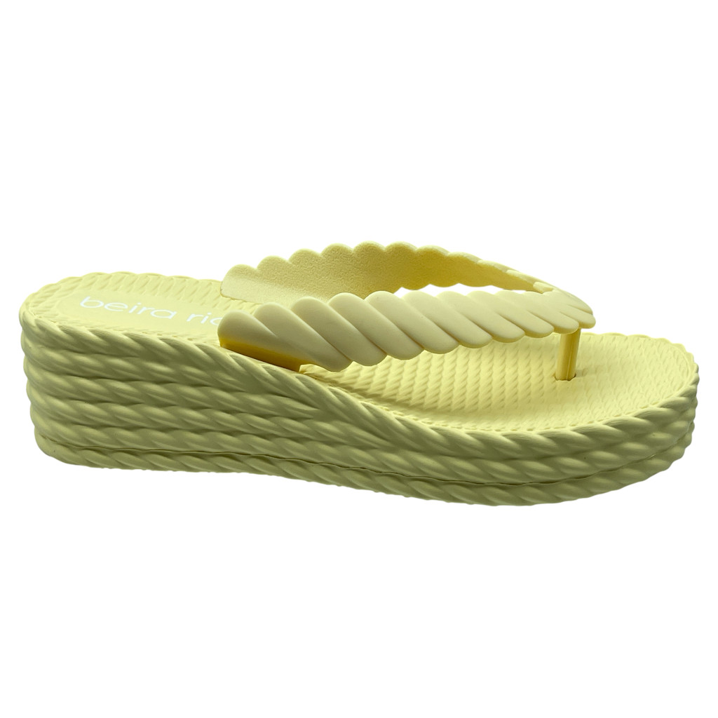 Chinelo Casual Salto Anabela Confortavel Beira Rio 8561.100