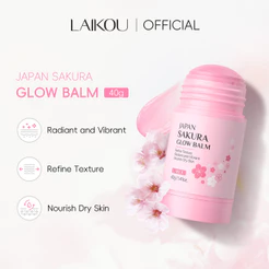 LAIKOU Japão Sakura Glow Balm 40g-Preenche Rugas Finas , Dá Brilho Orvoso Para Pele Seca , Luminosidade Natural
