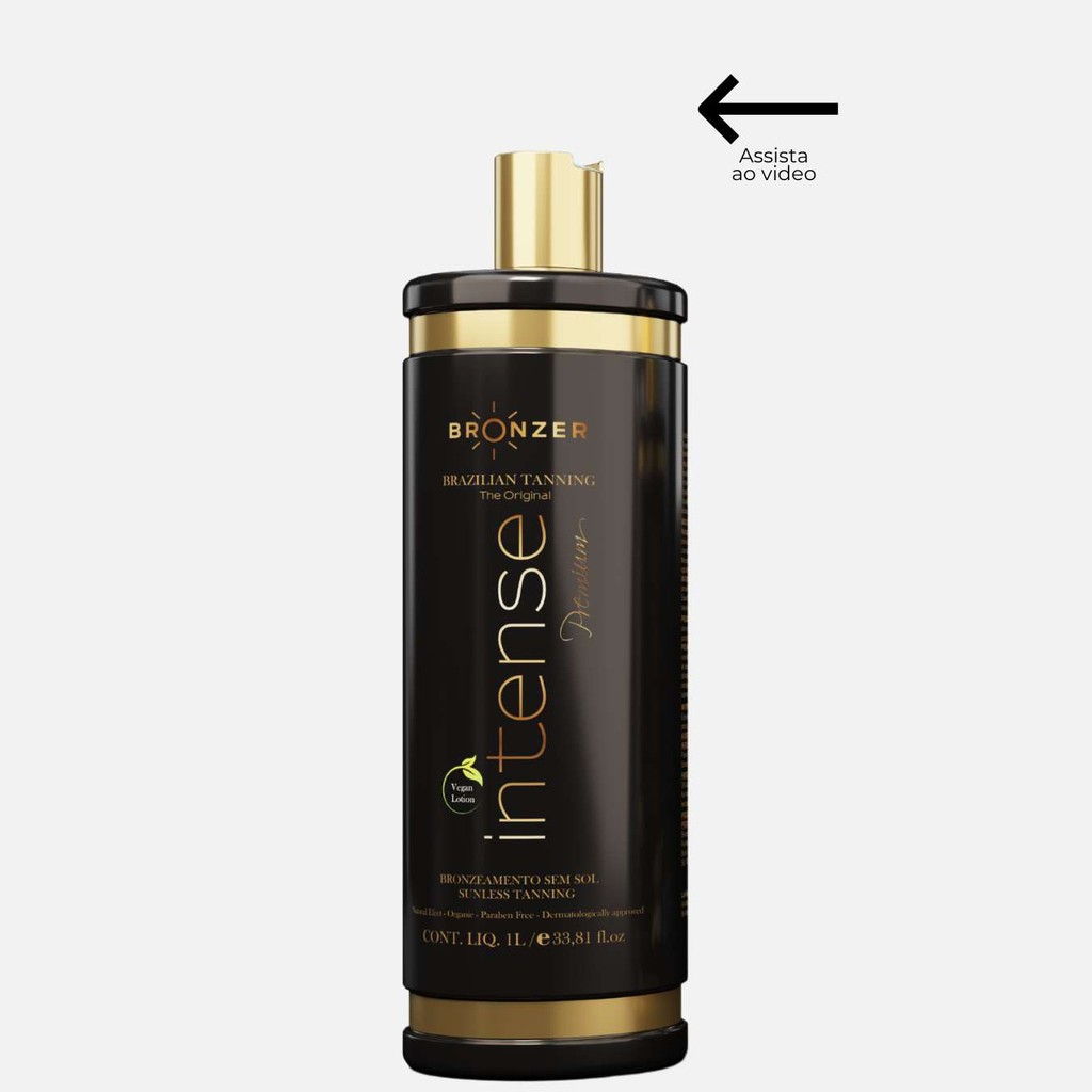 Bronzeador Profissional Sem Sol - INTENSE PREMIUM 1L (bronzeado forte de 20 a 25 aplicações)