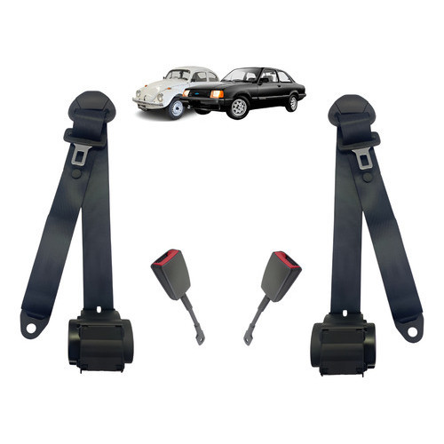 Kit Cinto De Segurança Retrátil 3p Vw Fusca Dianteiro Todos