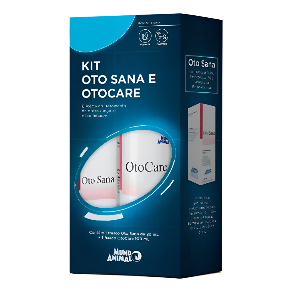 Kit Otosana E Otocare Tratamento de Otites Cães e Gatos em Oferta na Shopee