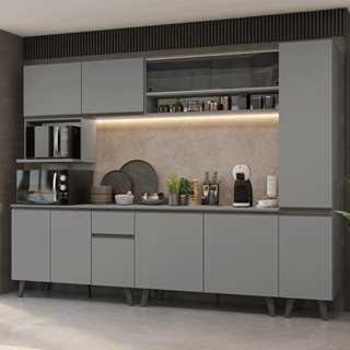 Armário de Cozinha Completa 280 cm  Nice Madesa 03 em Oferta na Shopee