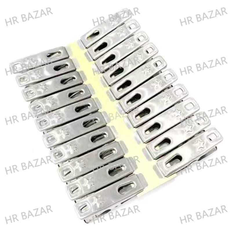 kit 20/40 unidades Pregador de roupa metal inox/ rampo metal para pendura multiuso