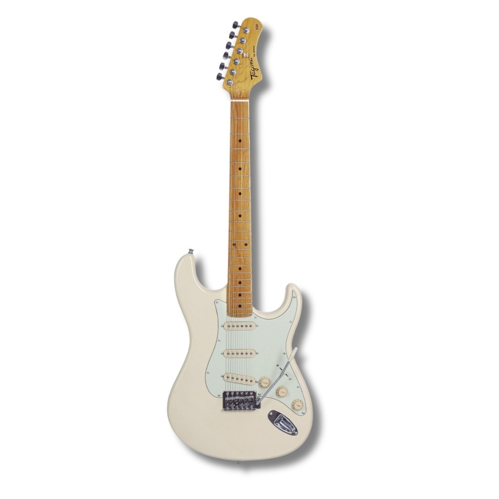 Guitarra Tagima Branca Escala Clara Escudo AWH TG530 OWH