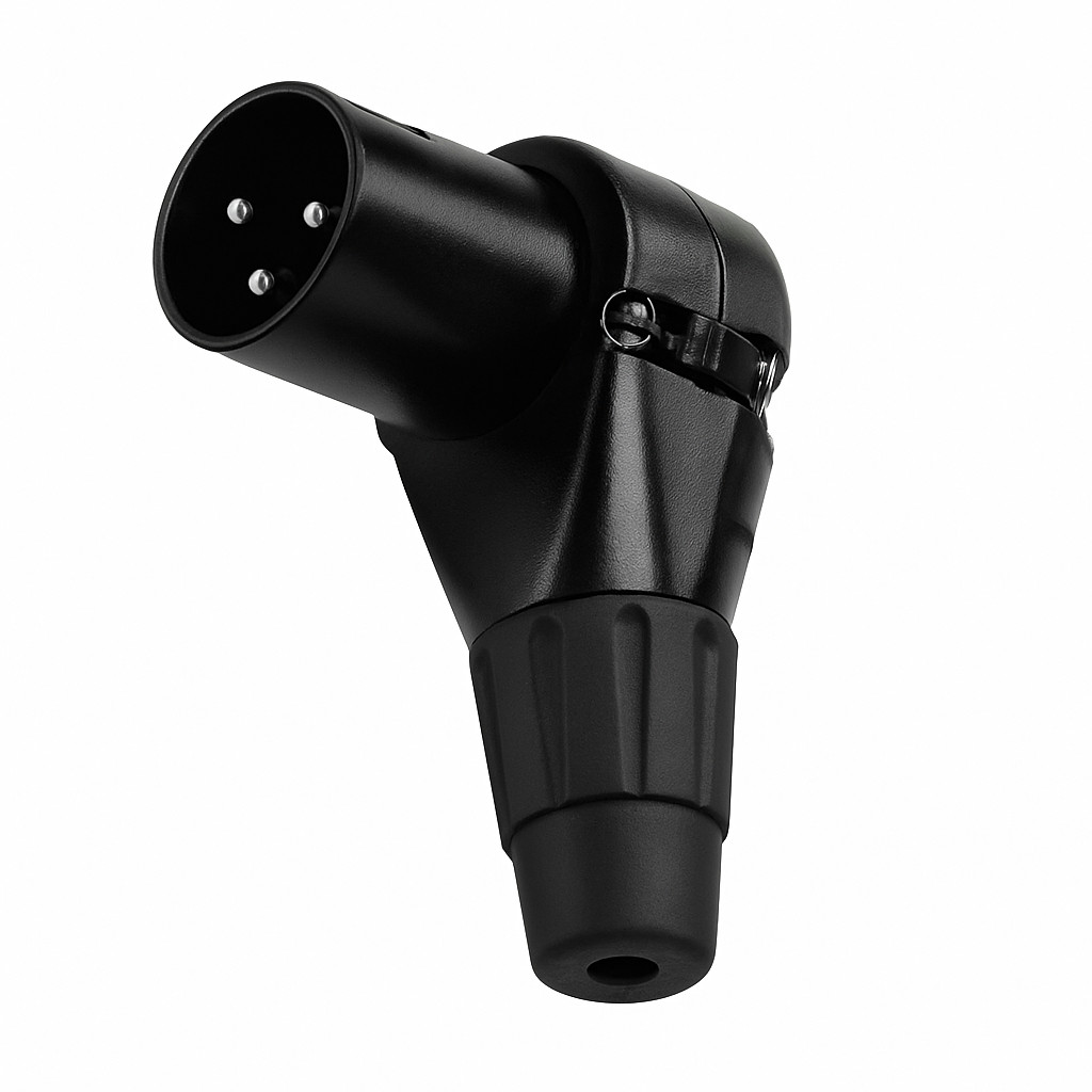 Conector Plug Xlr Canon Em L 90 G Montavel Macho Preto Mxt