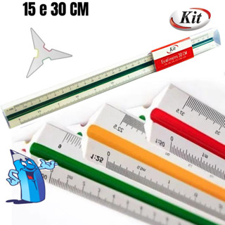 KIT ESCALIMETRO 6 ESCALAS 15-30 CM PLASTICO ESCALA DE REDUÇÃO ARCHITECTE em Oferta na Shopee
