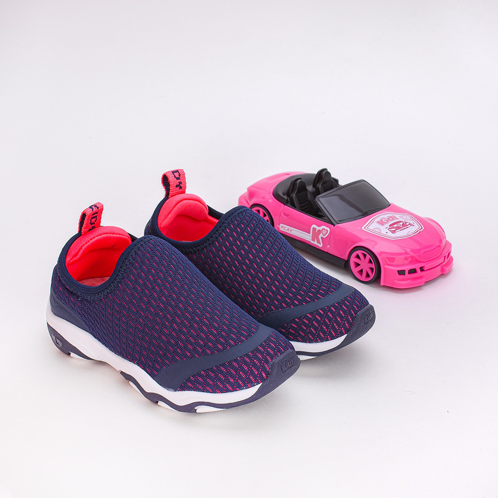 Tênis Infantil Kidy Play Calce Fácil Com Brinquedo Azul Pink - Baby & Kids Fashion