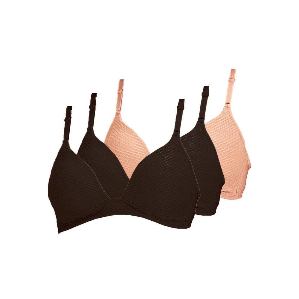 Kit com 3 Sutiãs sem Aro com Bojo Dilady 203101