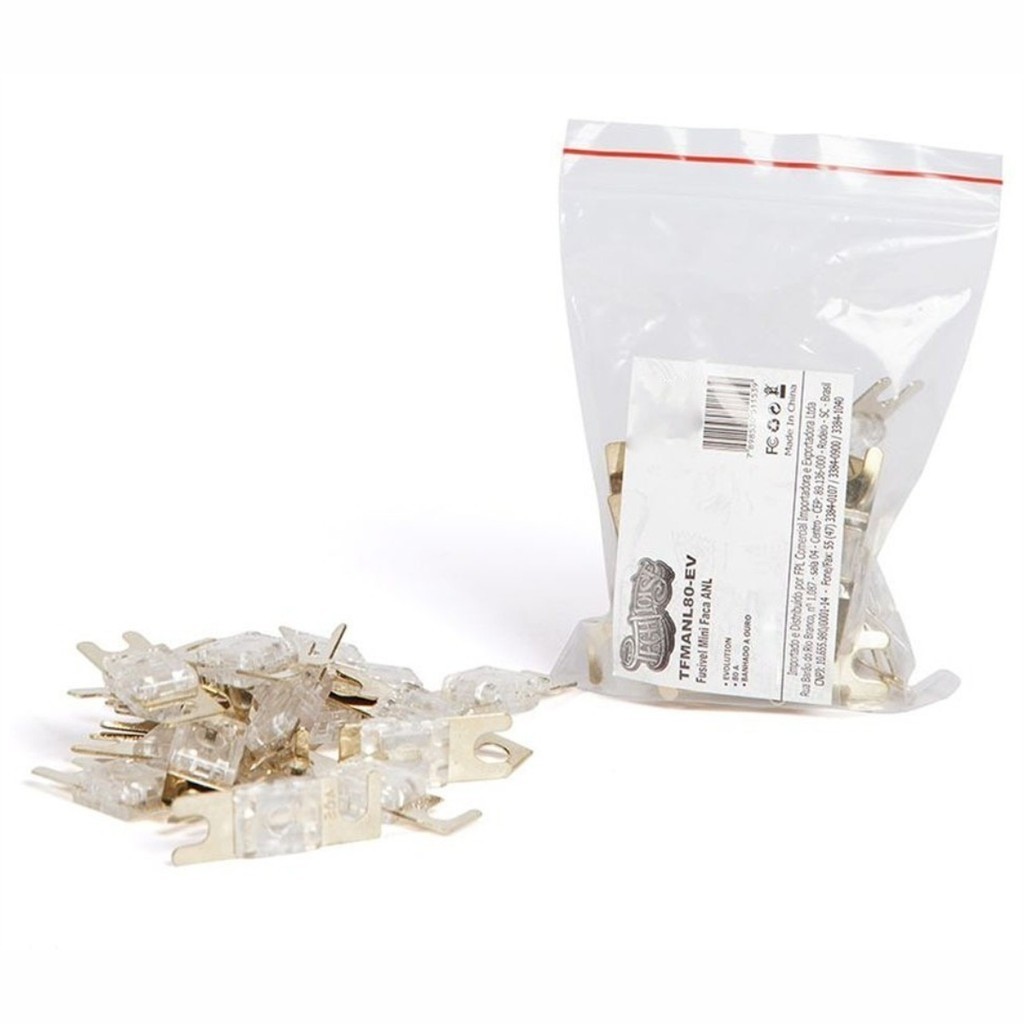 Fusível Mini Faca Technoise Mini ANL 80A (Pacote com 20 Peças) em Oferta na Shopee