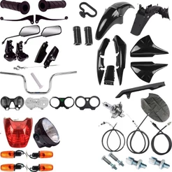 Kit Carenagem Farol Pisca Cg 150 Titan 2004 Ate 2008 - Preta
