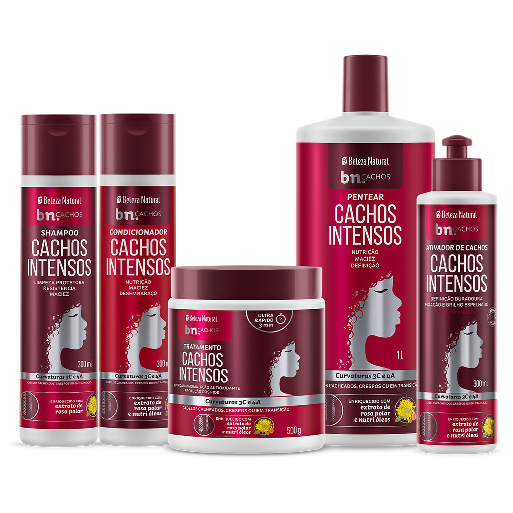 Kit Beleza Natural Cachos Intensos + Ativador de Cachos Intensos bn.Cachos