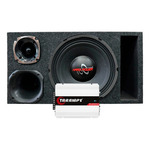 CAIXA TRIO DUTO RÉGUA ALTO FALANTE HARD POWER HP 750 UND 500 TARAMPS 800W