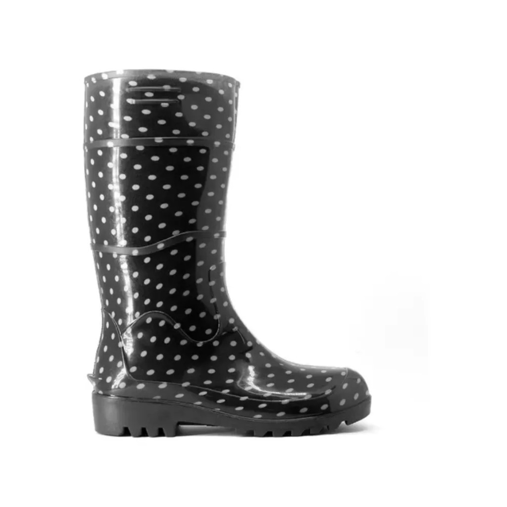 Bota Galocha Feminina Cano Longo Bolinha Baspan em Oferta na Shopee