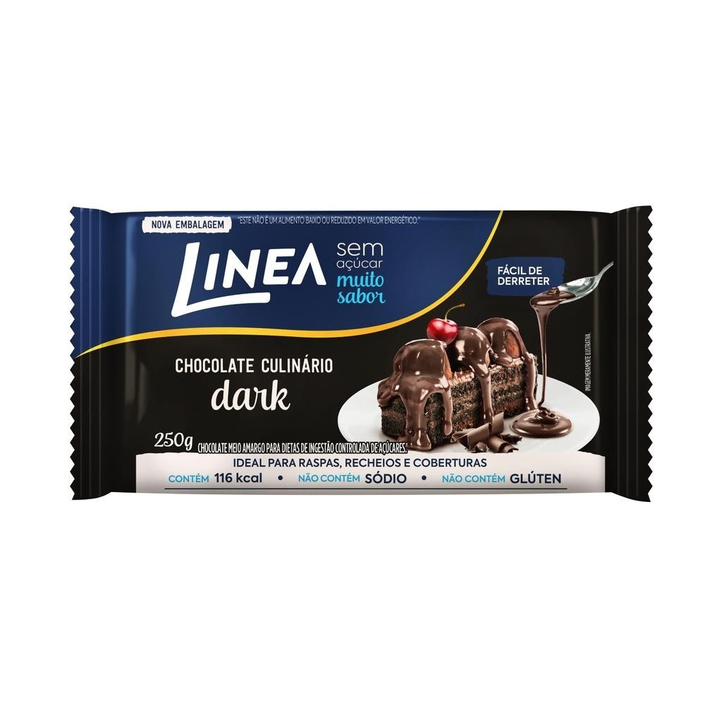Chocolate Dark Culinário Diet Linea 250G