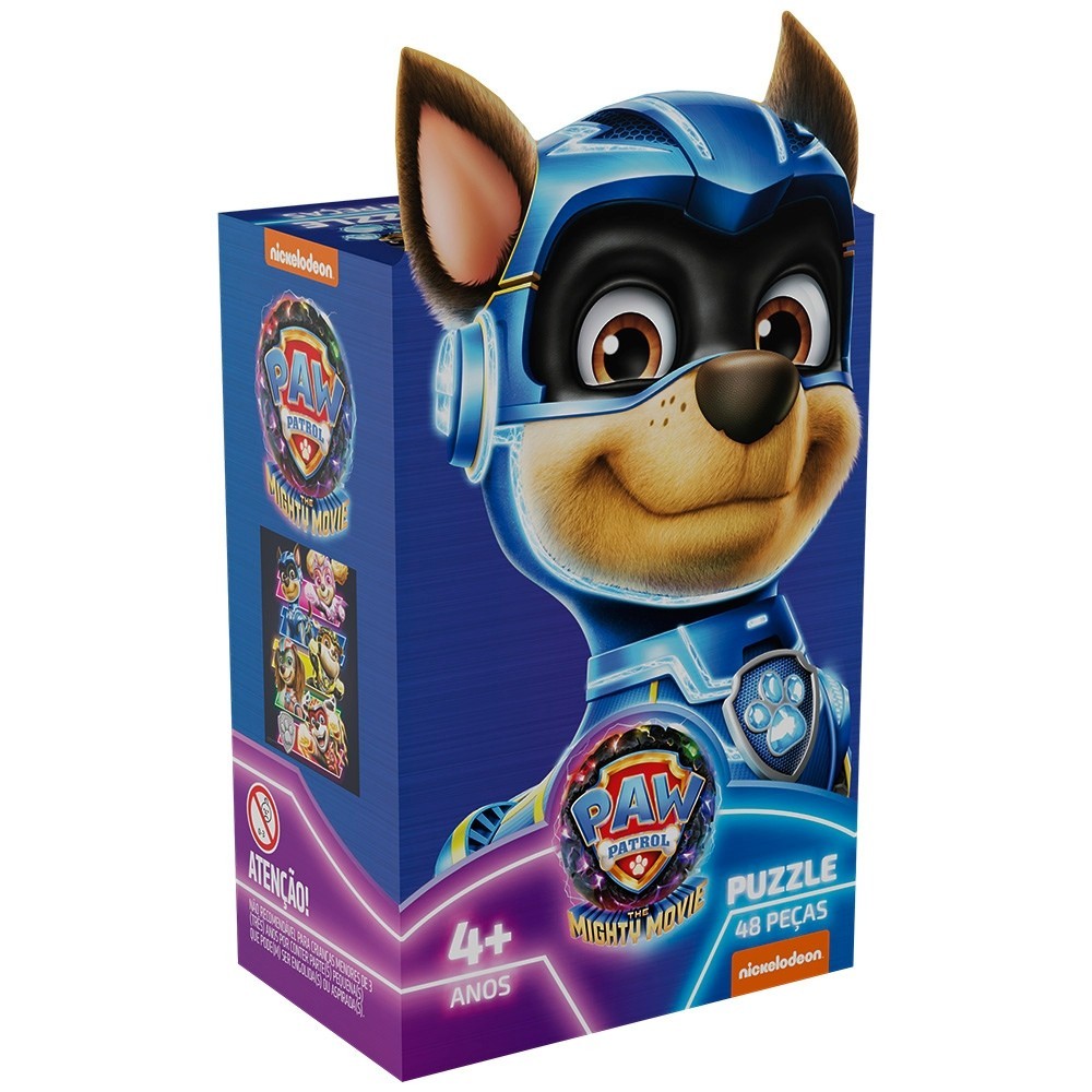 QUEBRA CABEÇA PATRULHA CANINA 48 PEÇAS PAW PATROL GROW PUZZLE JOGOS DESENHOS FILMES CACHORROS GAMES
