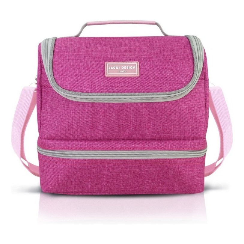 Lancheiras Jacki Design Bolsa Térmica Sacola Lancheira Fitness Marmita Viagem Nécessaire Academia Camping Passeios Praia Trabalho cor pink - 14cm x 20cm