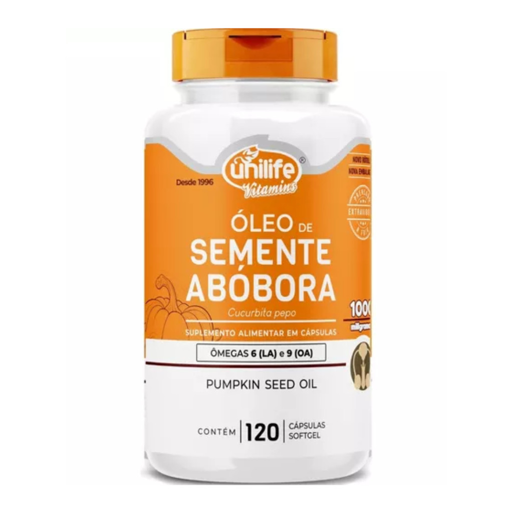 Óleo De Semente De Abóbora 120 Cápsulas - Unilife em Oferta na Shopee