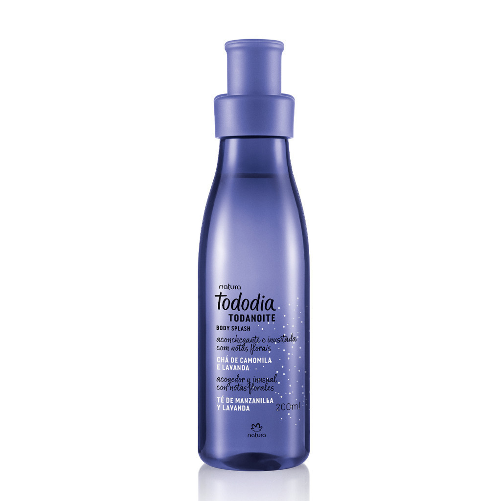 Body Splash Desodorante Colônia Feminino Chá de Camomila e Lavanda Tododia Todanoite 200 ml