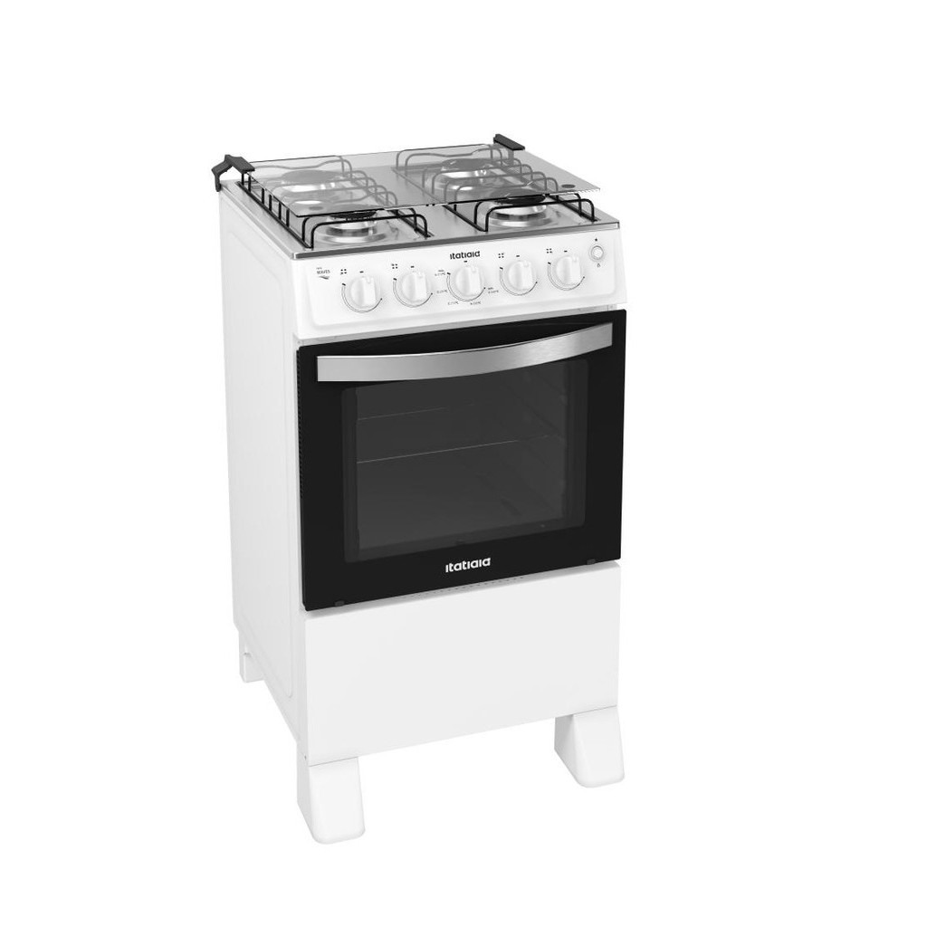 Fogão 4 Bocas Acendimento Automático Itatiaia Waves New Branco 110v/220v Bivolt