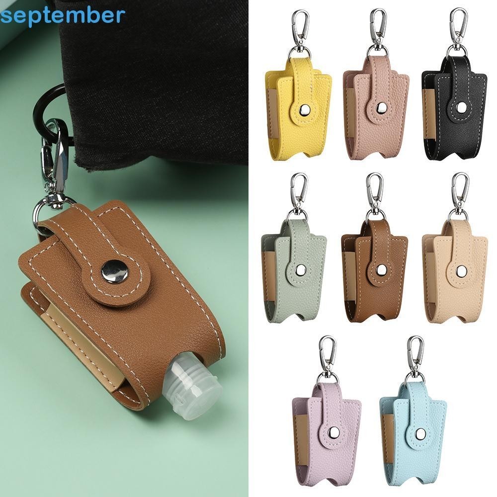 SEPTEMBERB Garrafas Recarregáveis Porta Chaveiro De Couro PU Para Sanitários Líquidos Garrafa De Viagem Com