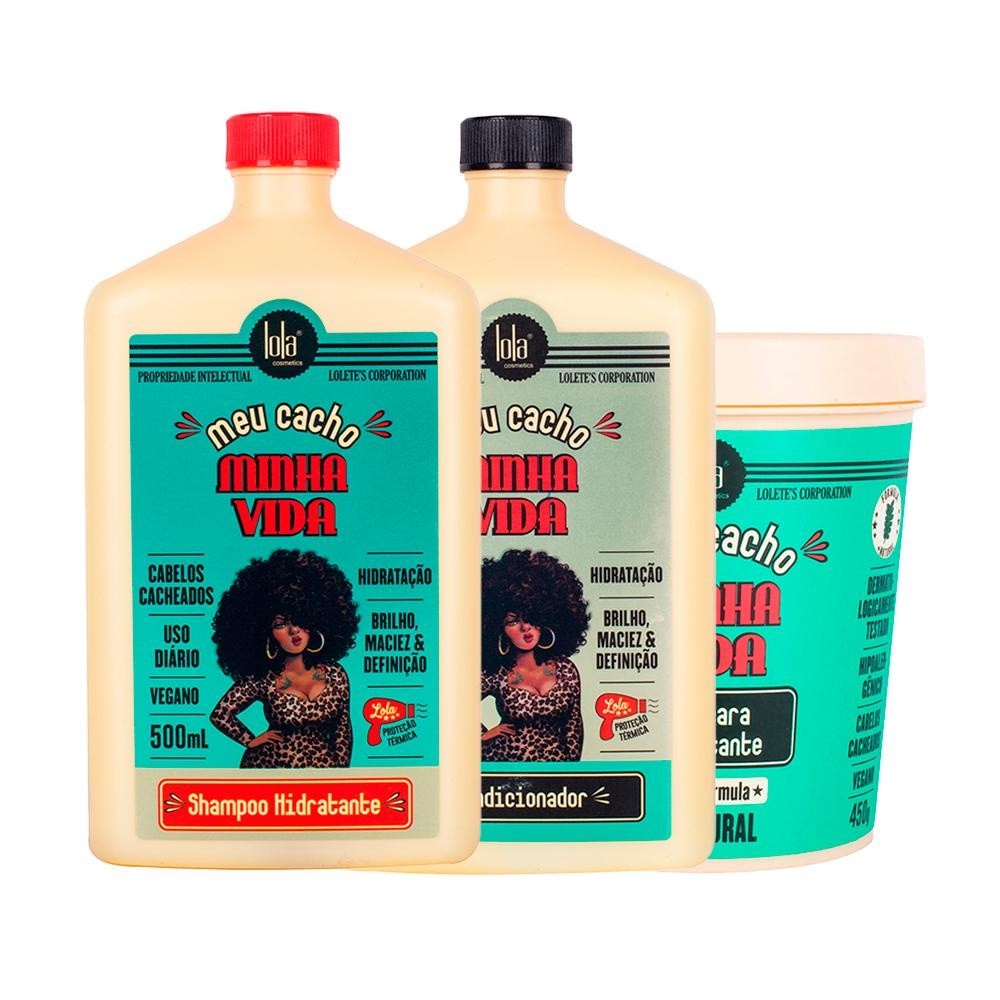 Kit Lola Meu Cacho Minha Vida Shampoo + Cond + Máscara em Oferta na Shopee
