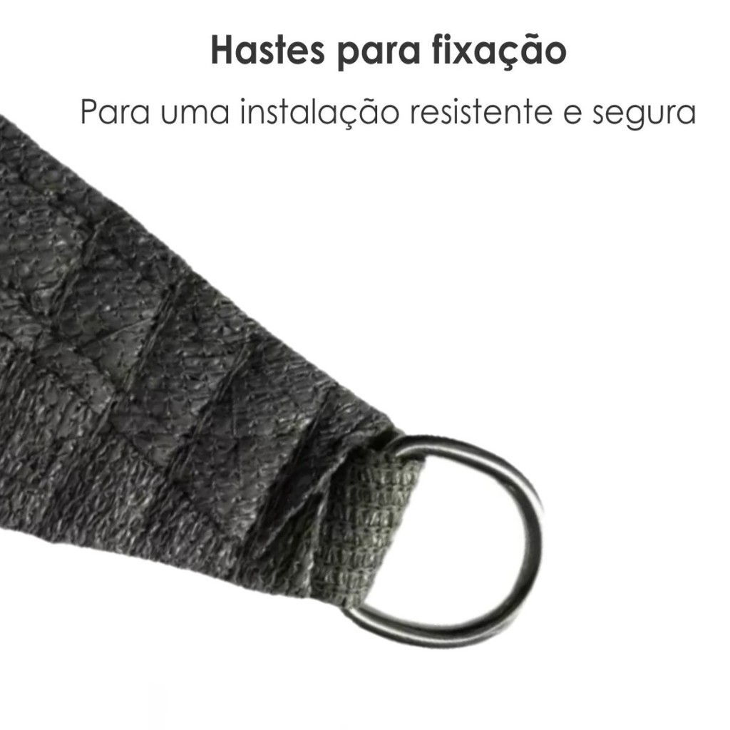 Tela Toldo Sombreamento Multiuso 3x3x3 Cinza Triangular