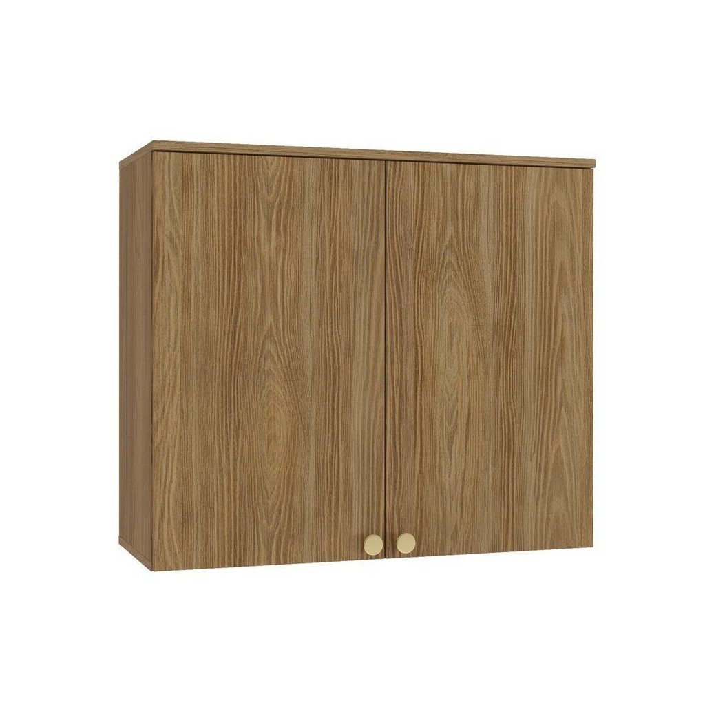 Armário Aéreo p/ Cozinha Botanic M632 c/ 2 Portas 80cm Nogueira - Kappesberg