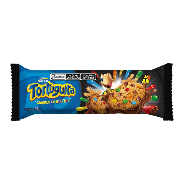 Biscoito Cookies Tortuguita Confeitos 60g