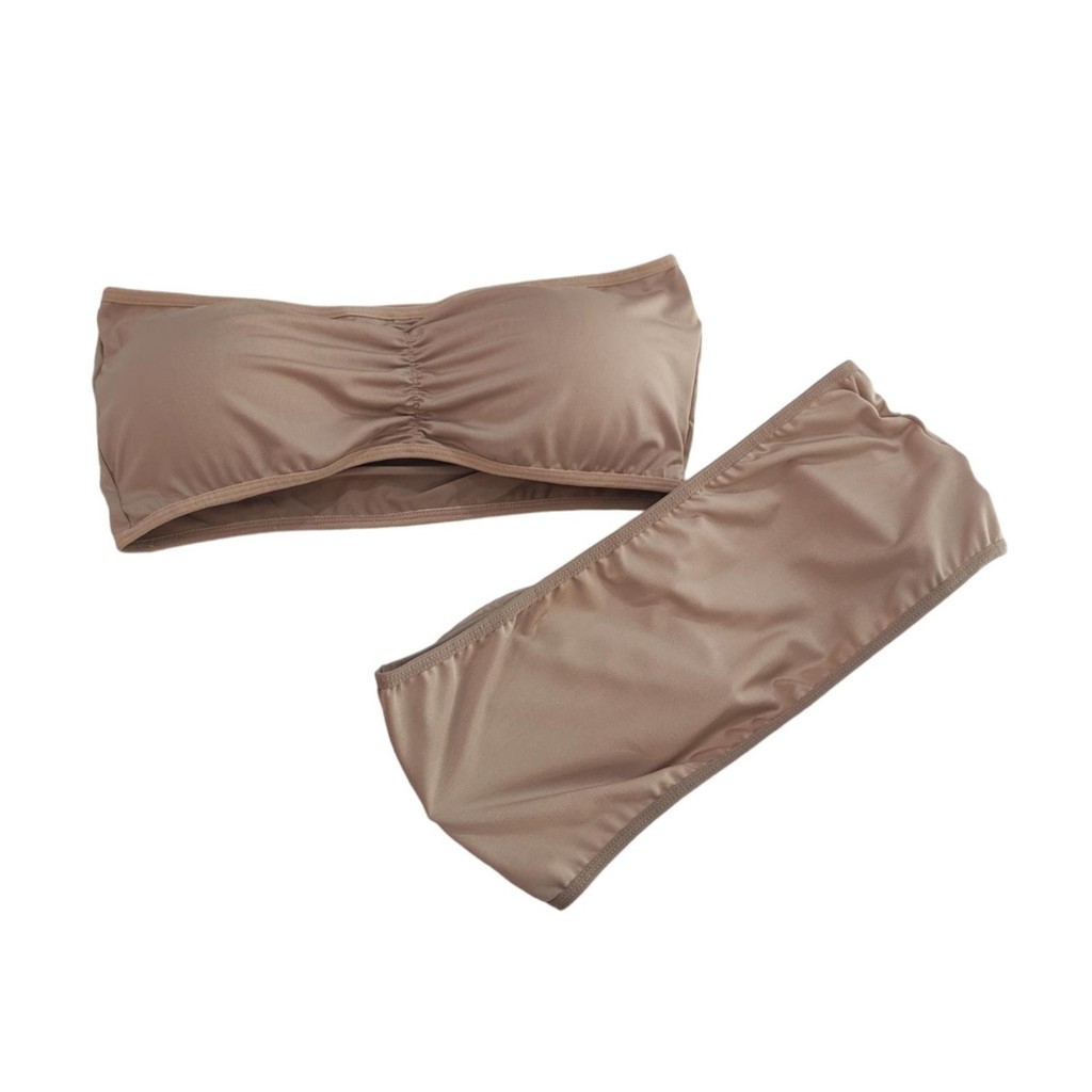 Sutiã Top Sem Alça Faixa Tomara Que Caia Bustiê Com Bojo Removível Confortável Dia a Dia Barato