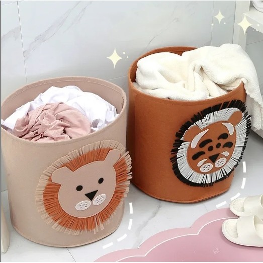 Cesto Organizador De Brinquedo Decoração fralda Roupa Suja Tecido Dobrável  Cesta De Armazenamento