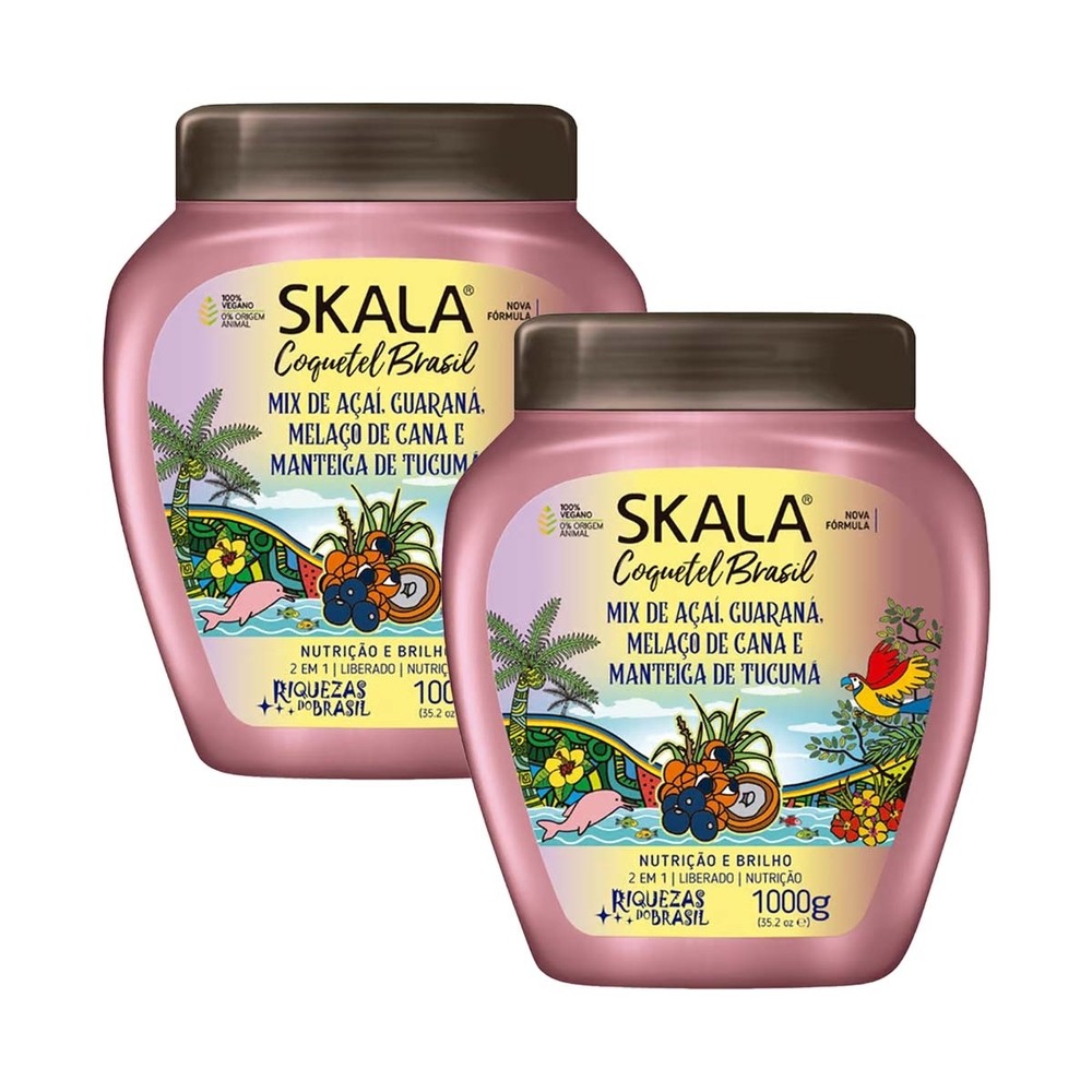 Kit 2 Und Creme Skala Coquetel Brasil 1kg em Oferta na Shopee