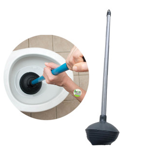 Desentupidor de WC Vaso Sanitário Por Sucção Para Banheiro  Ralo Vaso Sanitário COM CABO 60 cm em Madeira Com Rosca em Oferta na Shopee