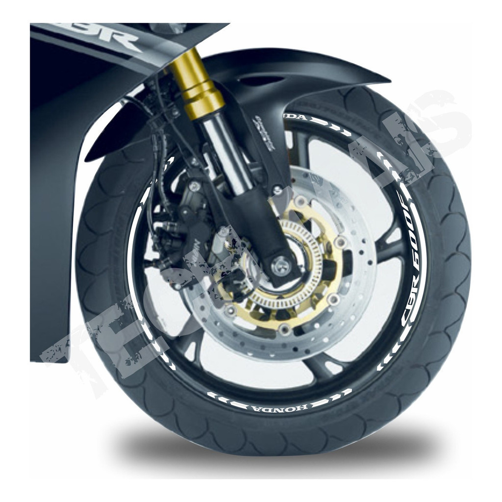 Kit Adesivos Refletivo De Rodas e Frisos para Moto Honda Cbr600 F 8 Logos CBR 600F CBR600F