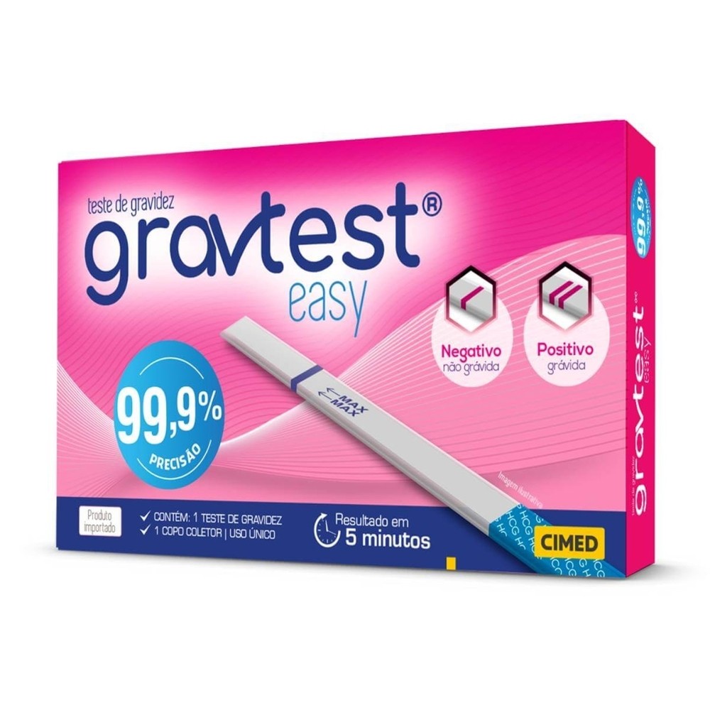 Teste de Gravidez Grav Test Easy 1 Unidade em Oferta na Shopee