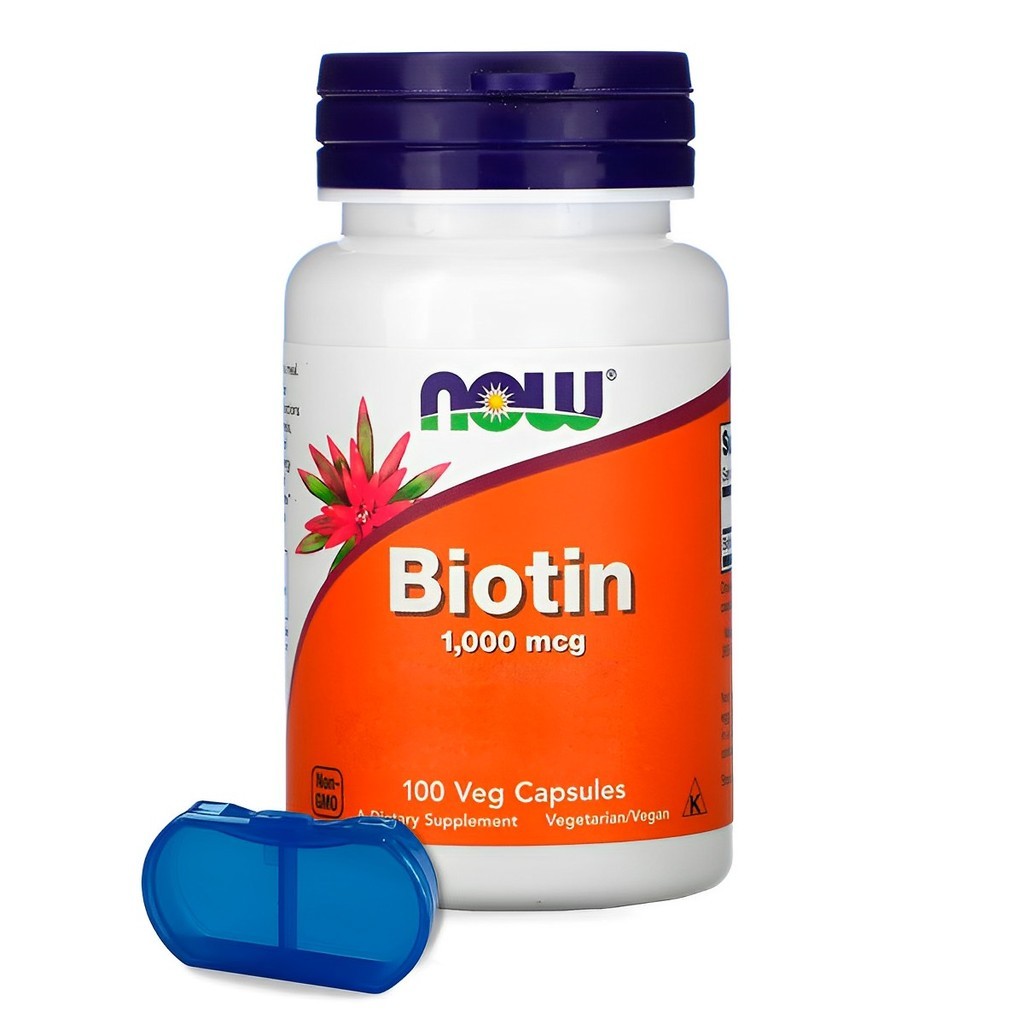Biotina Now Foods 1000mcg 100 Cáps + Porta Cápsulas em Oferta na Shopee