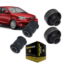 Kit 04 Bucha Bandeja Balança Etios 2012 até 2019 - Axios