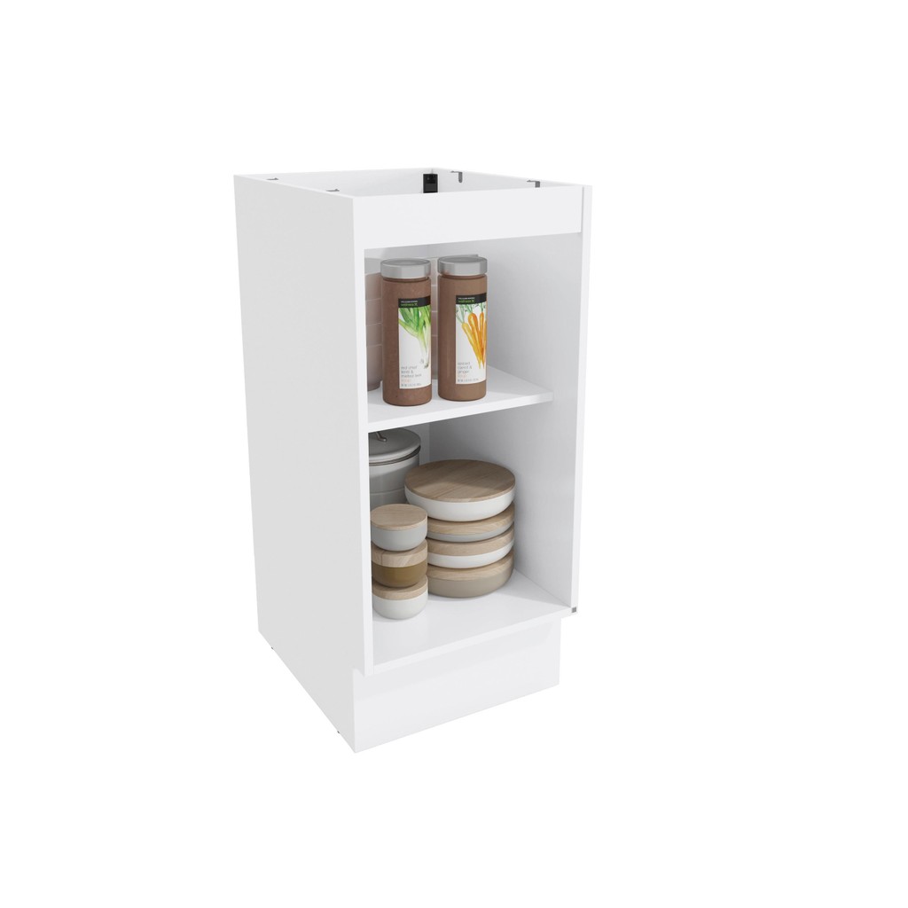 Detalhes do Balcão Celeste Kappesberg 100% MDF 1 Porta Branco/Nogueira 40cm
