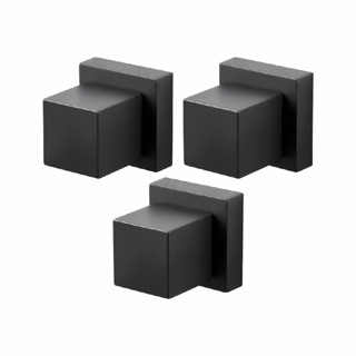 Kit 3 Acabamentos Para Registro Deca Quadrado Preto Metal Chuveiro Pressão Gaveta em Oferta na Shopee