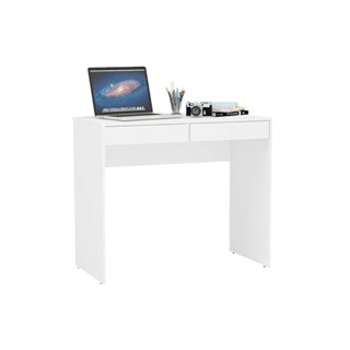 Escrivaninha p/ Escritório Tijuca c/ 2 Gavetas Branco - Politorno em Oferta na Shopee