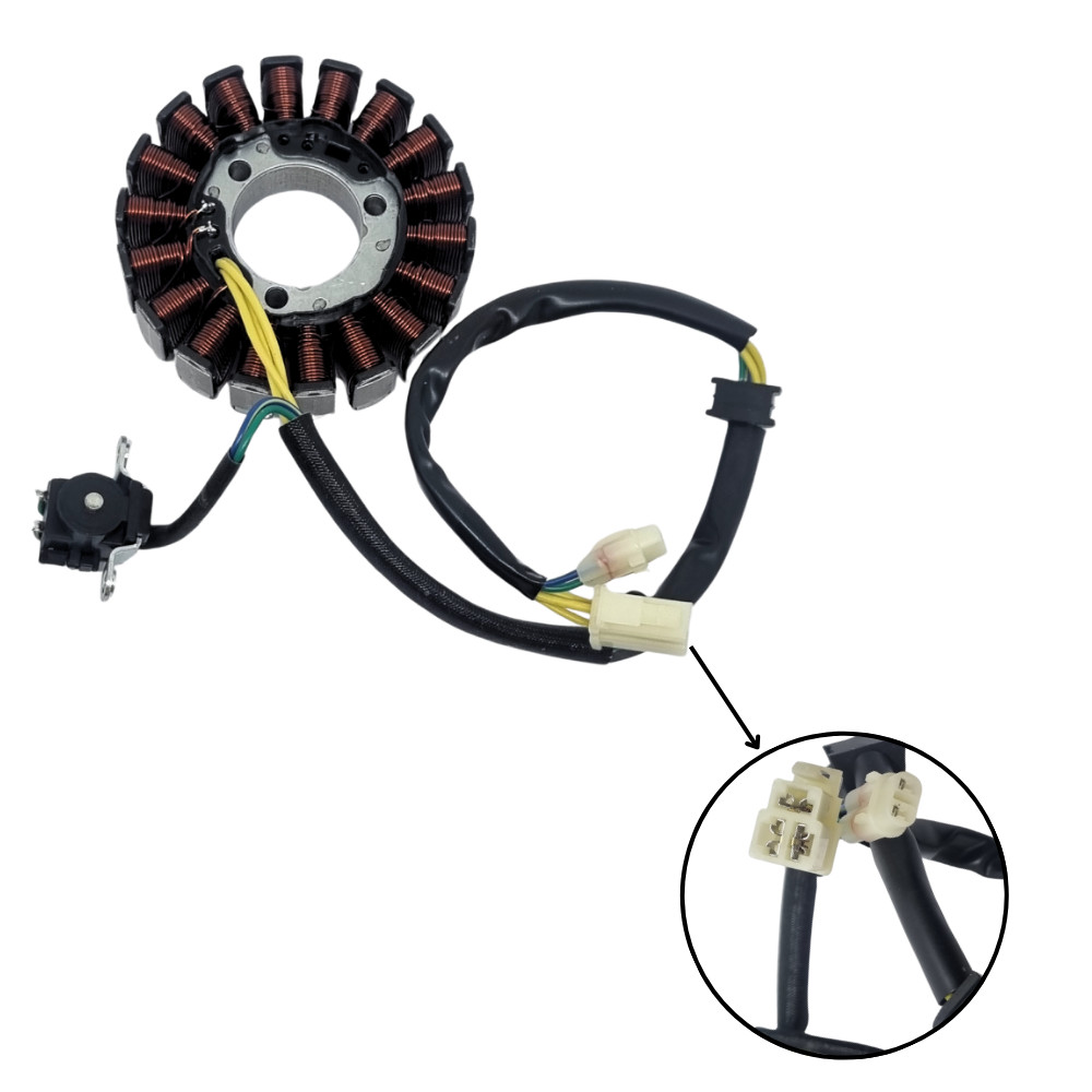 Estator completo Yamaha fazer 250 18 bobinas 2011 a 2015 mod