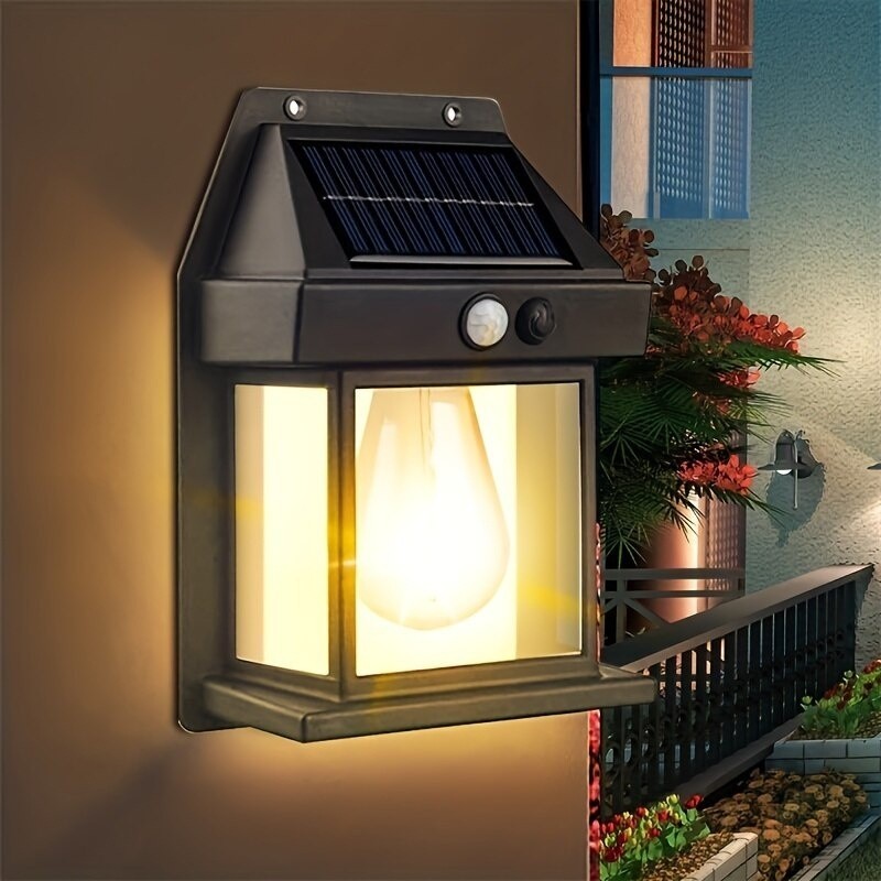 Luminaria Solar Com Sensor de Movimento Luz De Parede Lâmpada LED 3 Modo De Iluminação Energia Solar