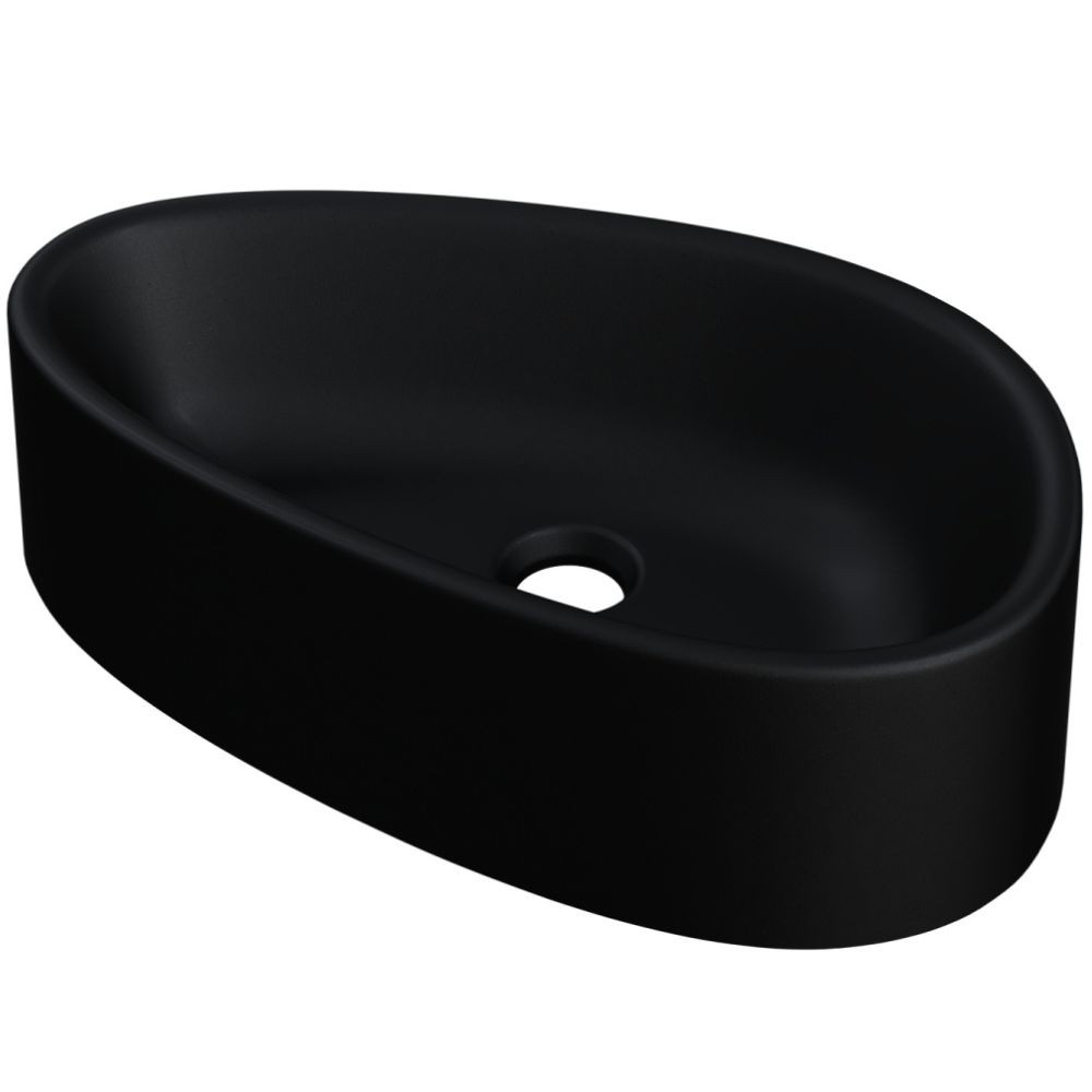 Cuba de Apoio Gota Para Banheiro Lavabo C01 BG43W Preto Matte Fosca  - Lyam