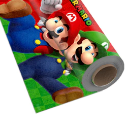 PAINEL SUPER MARIO BROS 1 M X1,4 M TECIDO TNT FESTCOLOR (CHOCO)