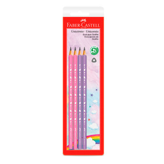 Lápis preto Unicórnio SM/935UNI com 4 unidades Faber-Castell em Oferta na Shopee