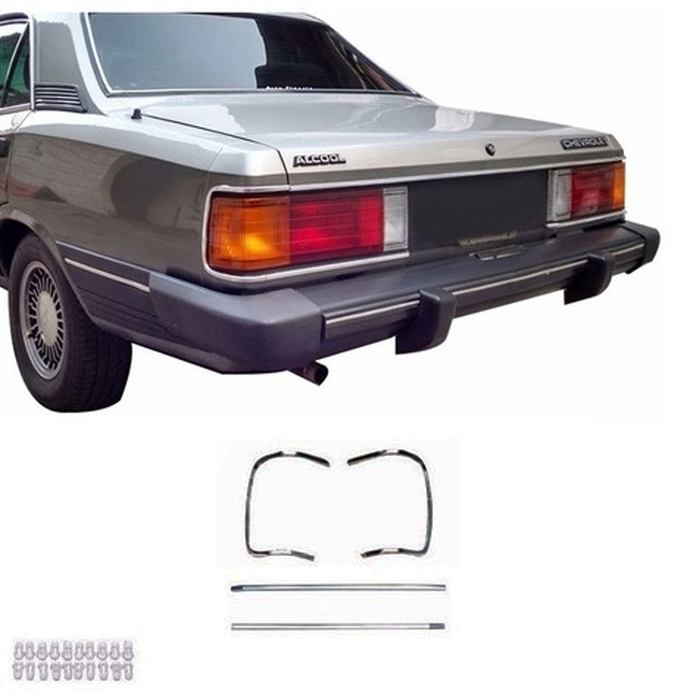 KIT FRISO ALUMÍNIO MOLDURA + GRAMPO LANTERNA OPALA DIPLOMATA OU COMODORO 80 A 87 4 PEÇAS
