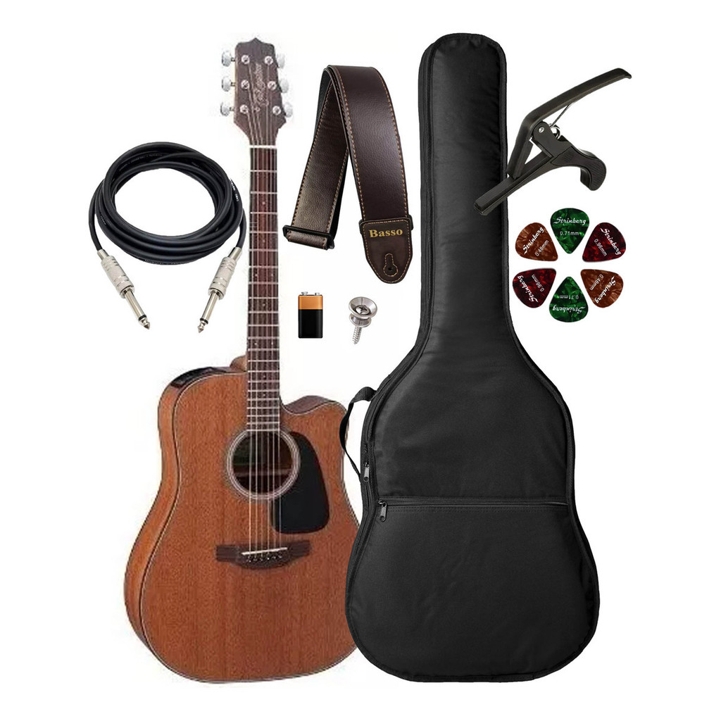 Violão Takamine Gd11mce Mahogany El. Capa Luxo E Acessórios