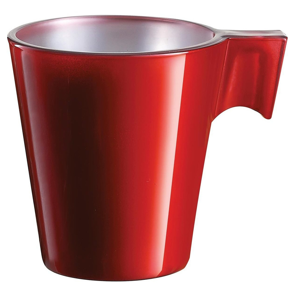 LUMINARC FLASHY XÍCARA EXPRESSO 6x6x6cm 80ml VIDRO TEMPERADO VERMELHO
