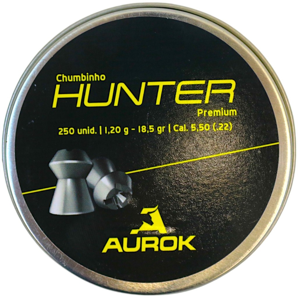 Chumbinho Aurok Premium Hunter 5.5mm (.22) - 250 Unidades em Oferta na Shopee