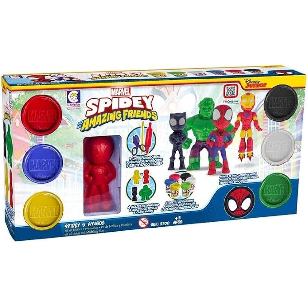 Kit Massinha Spidey e Amigos - Cotiplás - Mom & Baby