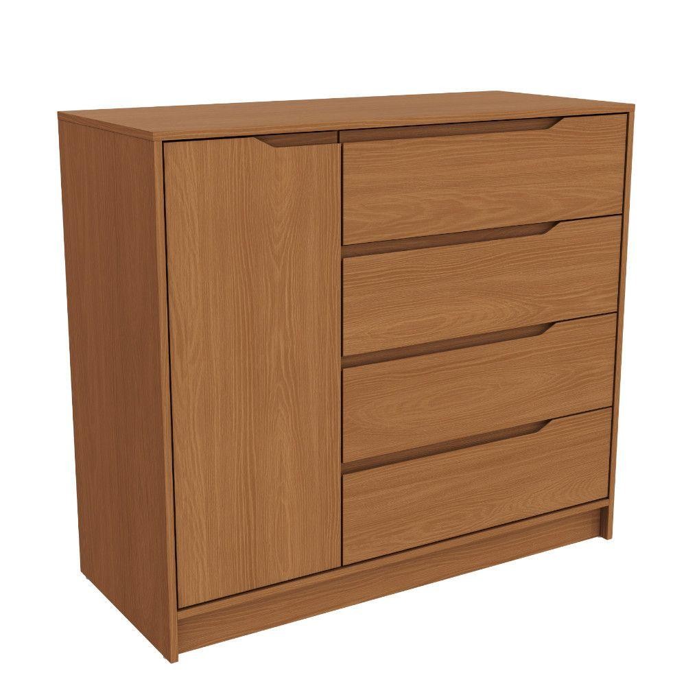 Cômoda Kappesberg R260-CN 4 Gavetas 1 Porta 94x105x45cm em Oferta na Shopee